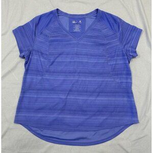 Xersion Heather Purple V-Neck Athletic Top - Women's Size 2X Plus - Slim Fit